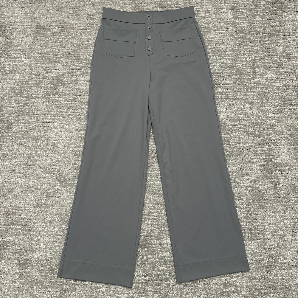 Halara Pants Womens Large Gray Wide Leg Day Stretch High Rise Career Travel